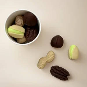 3D Mini Nuts Frozen Ice Cream Chocolate Pistachios Peanuts Hazelnuts Walnuts Flavors Halal Certified 160g Box Packaging