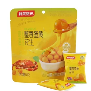 60g Crab Egg Yolk Peanut Snack High Fiber Vitamin E Crispy Healthy Exotic Nutritious Bulk