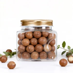680ml PET Food-Safe Sealed Plastic Jars for Macadamia Nuts Moisture-Proof Shatterproof with Lids
