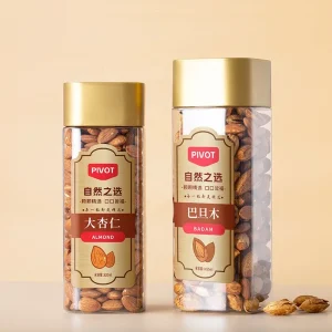 820ml 1055ml square Food Grade Plastic Bottle Pet Empty Jars for Nut Pecan Almond Cashew Nut Packaging