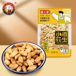 90g Pepper & Salt Roasted Peanuts Snack Ready to Eat Peanut Kernels Semi Transparent Pouch OEM ODM Manufacturer