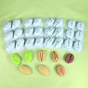 Almonds Happy Fruits Walnuts Mousse Cakes Baking Molds Coffee Beans French Desserts Silicone Molds