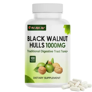 Black Walnut Hulls Antioxidant Supplement 1000mg Per Serving Rich in Natural Antioxidants for Digestive and Liver Support
