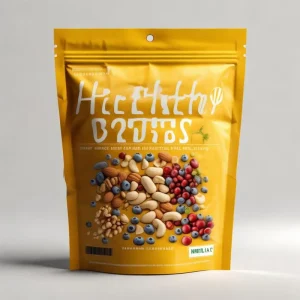Bulk Custom BOPP Plastic Zipper Seal Aroma Barrier Food Grade With Glossy Window Honey Roasted Pecan Stand up Pouches