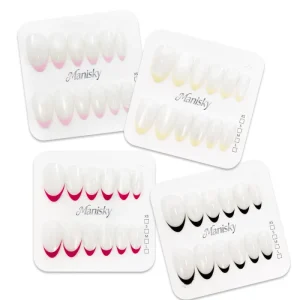 Cat Eye Almond Shape Press Nails French Elegant Style Shiny Glitter ABS Long Lasting Waterproof for Party Wedding Festiva
