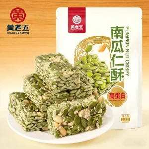 Chinese Food Product Nut Kernel Snacks Peanut Candy Pumpkin Seed Stir Fried Sweet Semi Soft Bar for Supply