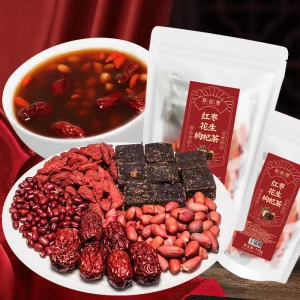 Chinese Red Date Peanut Goji Berry Tea 110g Per Bag Anhui Origin Herbal Soup Brown Sugar Red Dates Berries Red Beans 18 Month
