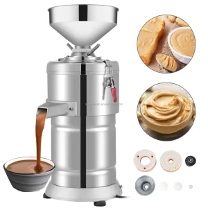 Commercial Peanut and Sesame Grinding Machine 15000g/h Stainless Steel Butter Maker for Peanuts Sesame Walnuts