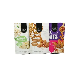 Custom Design Zipper Dried Fruit Food Pouch Peanut Walnut Bag Pine Peanuts Mixed Cashew Nuts Packaging Food Pouch