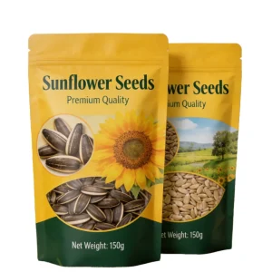 Custom Digital Gravure Printing Stand up Pouch Resealable Zipper Food Grade Bag for Sunflower Seeds Nut Snack Packaging