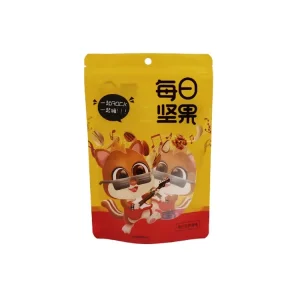 Custom Food Grade Nuts Snack Stand up Packaging Mylar Bags With Transparent Window