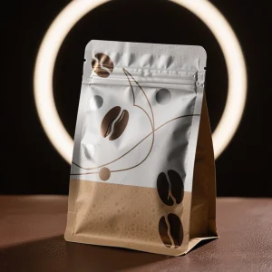 Custom Large scale Ziplock Doypack Flat Bottom Pouch Reusable Smell Proof for Coffee Milk Jelly Standup Pouches Factory Printing