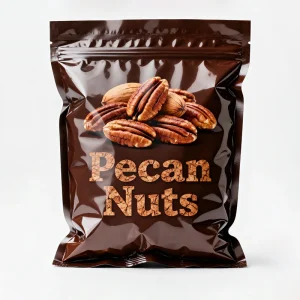 Custom Logo Printed Empty Bags Pecan Nuts Cereal Grain Packaging Sachet Flat Bags Pouches with Ziplock