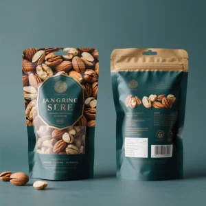 Custom Packaging Resealable Nuts Snacks Food Zip Lock Plastic Stand up Pouch With Zipper Mylar Bags