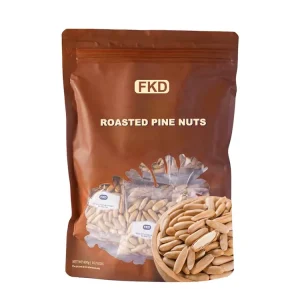 Custom Printed Plastic Ziplock Mylar Bags Roasted Pine Nuts Packaging Stand up Zipper Pouch with Window