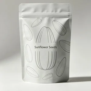 Empty Plastic Stand up Pouch Matte Laminated Clear Window Bag for Flavored Sunflower Seeds