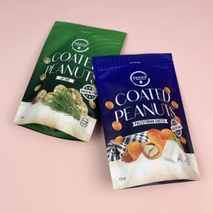 Factory Price Food Grade Personalized Design Pouches Coated Peanuts Packaging Free Sample Minimum Order 100pcs