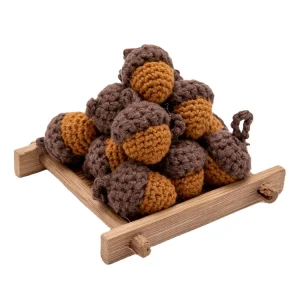 Handmade Yarn Pine Nut Pendant Fruit Keychain Persimmon Crochet Finished Decor Keychain in Stock