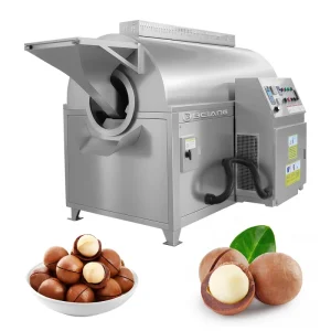 High Capacity Commercial Nut Roaster Automatic Nut Roasting Machine for Macadamia Nuts Walnut Cashew Peanut