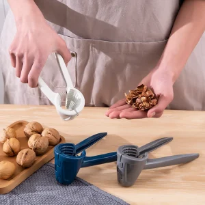 High Quality Kitchen Gadgets Funnel Shape Aluminium Alloy Pine Nuts Chestnut Plier Walnuts Cracker Clip
