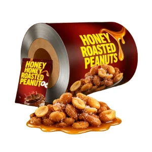 Laminated Roll Film Gravure Printing PET Sachet Roll Film for Roasted Peanuts Potato Chips Packaging