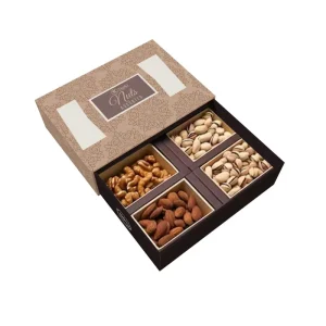Luxury Recyclable Hazelnut Walnut Kernels Box Cashew Dry Fruits Nuts Gift Nut Box Custom Elegant Delicious Nuts Box