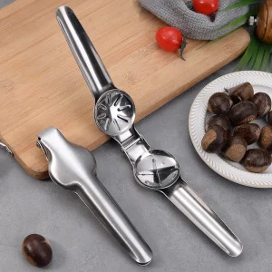 Manual Kitchen Tools Cascanueces Chestnut Clip Nut Opener Chestnut Peeler Set Nuts Cracker With Scraper