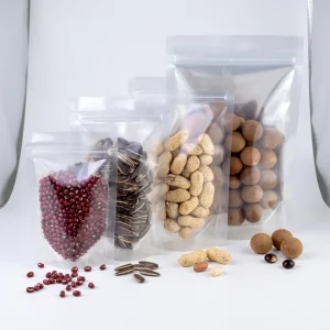 Moisture-proof PE Stand-up Pouches Heat-sealable for Airtight Storage of Nuts Sugar & More Dry Goods
