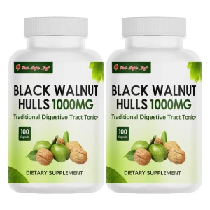 Natural Black Walnut Extract Tonic Formula 100 Capsules for Detoxification Antioxidant and Digestive Wellness