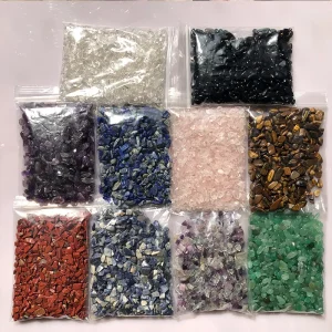 Natural Crystal Crafts Polished Crystals Rocks Stones Rose Quartz Fluorite Chips Healing Reiki Crystal