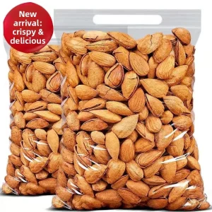 New New Year’s Goods Hand-Peeled Salted Almonds 500g Nut Snacks Thin-Shelled Dried Almonds Room Temperature Storage