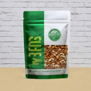 Non GMO Wafer Cookie Glossy Laminate Press to Close Ziplock Freshness Seal Sweet Treat 8oz BPA Free Stand up Pouch