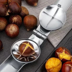 Nutcracker Chestnut Opener 304 Stainless Steel Chestnut Cutter Tool Chestnut Clip Macadamia Nut Knife Walnut Opener