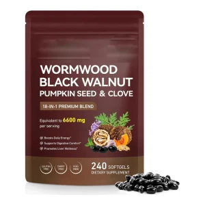 OEM 18 in 1 Wormwood Black Walnut Softgels Supplement with Pumpkin Seed Turmeric Garlic Oregano Berberine Capsules