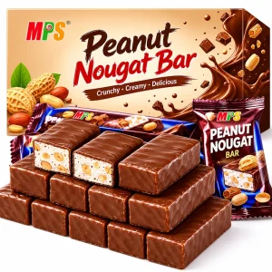 OEM Private Label Snacks Delicious Taste Peanut Filled Energy Bar Chocolate Candy Bar