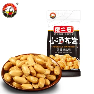 OEM Snack Food 105g Individual Pack Simple Salt Pepper Beer Peanuts Original Crispy Chinese Bar Nuts