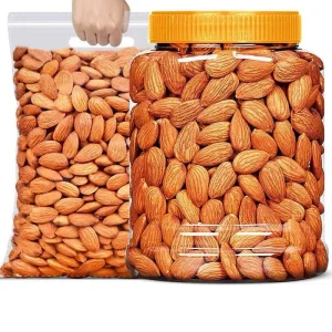 Organic Almonds Delicious Healthy Raw Nuts in Bulk Sweet Taste with Hard Texture Packaged Bottles Inspired Nuts