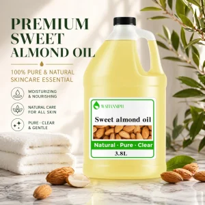 Organic Extra Virgin Cold Pressed 100% Pure Natural Yellow Sweet Almond Oil for Massage