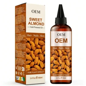 Organic Handcraft Blends Sweet Almond Oil 100% Pure Expeller Pressed Premium Grade Carrier Oil for Skin & Hair Care Body Massage