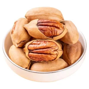 Popular Original Flavor Roasted Pecan Nuts with Shell 52 Pieces Per 500g OEM Snack Food
