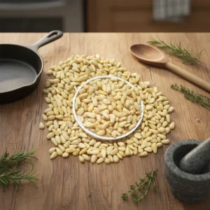 Premium Quality Organic Blanched Dried Raw Pine Nuts Kernels High Protein Nutritional Value Food Grade Natural Light Yellow Top