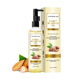 Private Label 100% Pure Almond Oil Moisturizing 3 in 1 Skin Care Body Hair Oil Organic Sweet Almond Oil Bulk Manufacturers