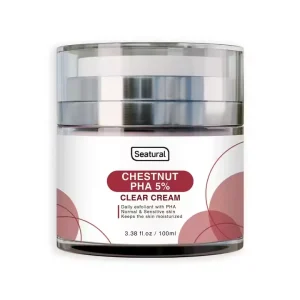 Private Label Natural Chestnut PHA 5% Clear Cream Face Moisturizer for Sensitive Skin