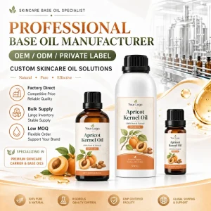 Private Label Pure Apricot Kernel Oil Bulk Supply Gentle Moisturizing Sensitive Skin Carrier Oil Base Cosmetics OEM ODM Factory