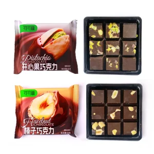 Pure Cocoa Butter Dark Chocolate Bar with Whole Plump Nuts Hazelnut Pistachio Free Sample OEM ODM Available