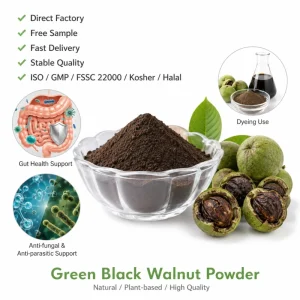 Pure Natural Green Black Walnut Hull Extract Powder for Health Dyeing