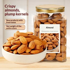 Raw Almonds Original Flavor No Additives Dried Almonds 300g Packets Baked Snacks for Pregnant Women