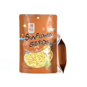 Resealable Stand up Mylar Bags 80g Food Grade Aluminum Foil Pouch with Ziplock for Sunflower Seeds Nuts Snacks Storage