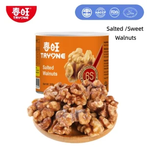 Tryone Salted & Unsalted Sweet Roasted Walnut Nuts Snack Dried Style HACCP ISO Halal Certified Tin Packaging