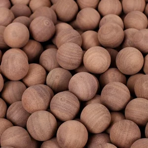 Wooden Round Ball Unfinished Natural Round Hardwood Smooth Walnut Wood Balls for Crafts and DIY